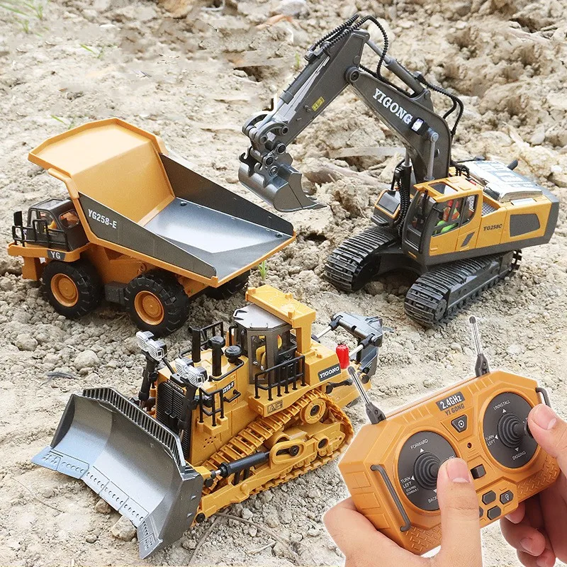 Fernbedienung Bagger Bulldozer Muldenkipper RC Auto Spielzeug Elektro technik 2,4g High-Tech-Fahrzeug Modell