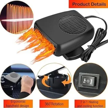 150W Auto-Heizlüfter 12V/24V Luftkühler Tragbarer Demister Entfrostungs-Heizlüfter Trockner