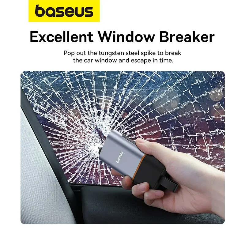 Baseus Auto-Notfall-Sicherheitshammer, 3-in-1, U-förmiger – Bild 2
