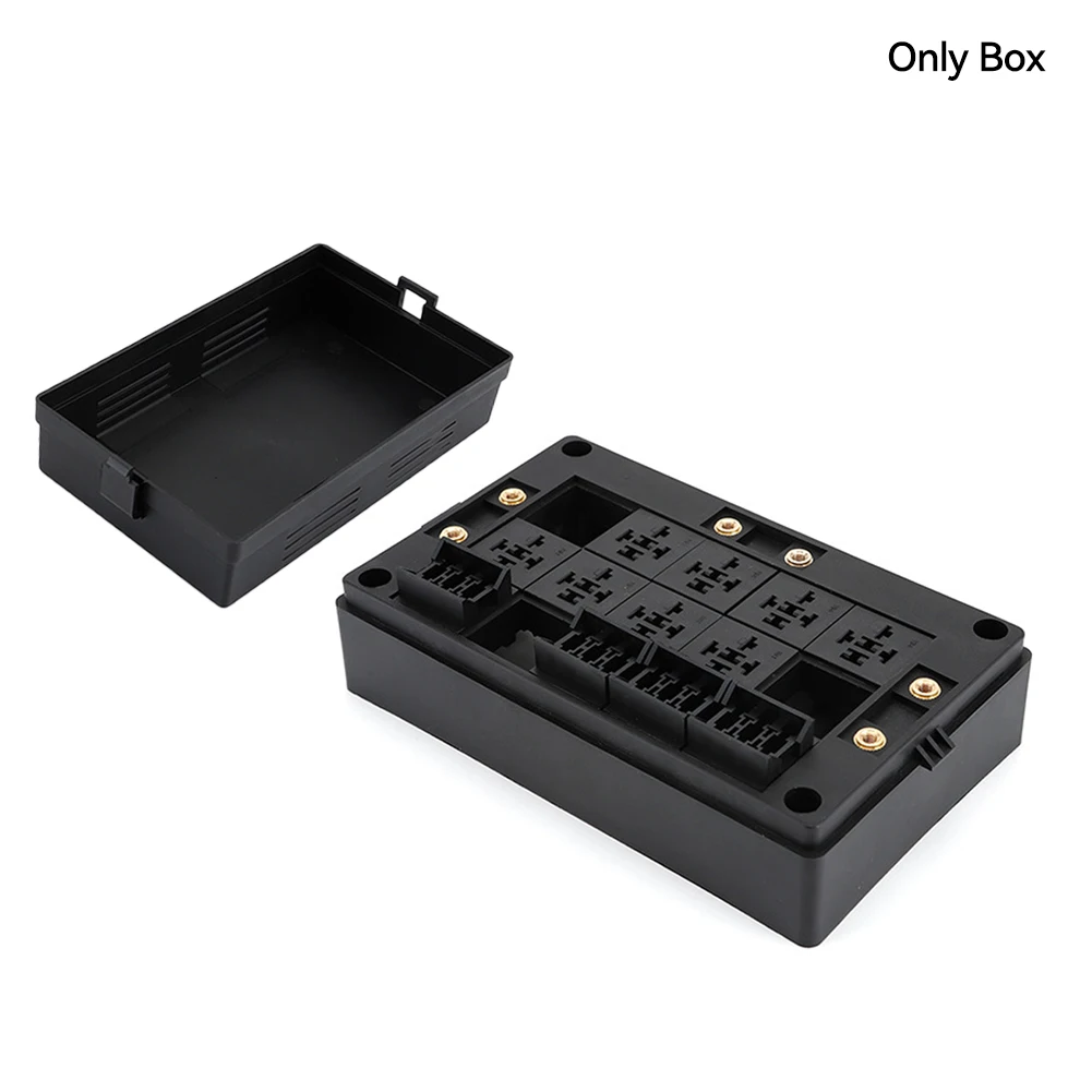 Automobil, Marine, Wohnmobil, Boot DC12V/24V 15-Wege-Sicherungsrelaisbox mit 10 40A Relais Sicherungsblock