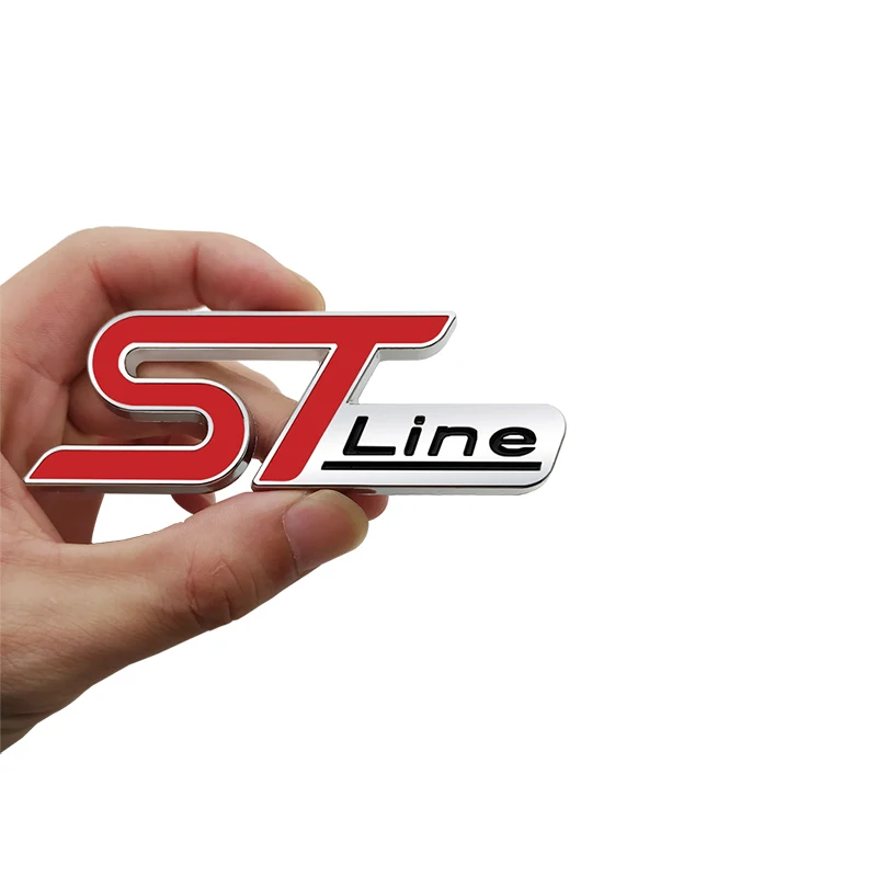 3D Metall ST Linie Kopf Kühlergrill Auto Emblem Abzeichen Chrom – Bild 4