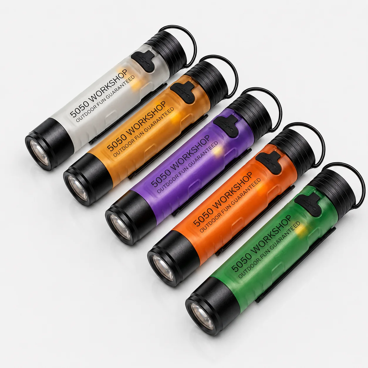 Mini 5050 Wiederaufladbare LED-Taschenlampe Clip-On Hutlicht Schlüsselanhänger-Fackel Tragbare Arbeitsleuchte