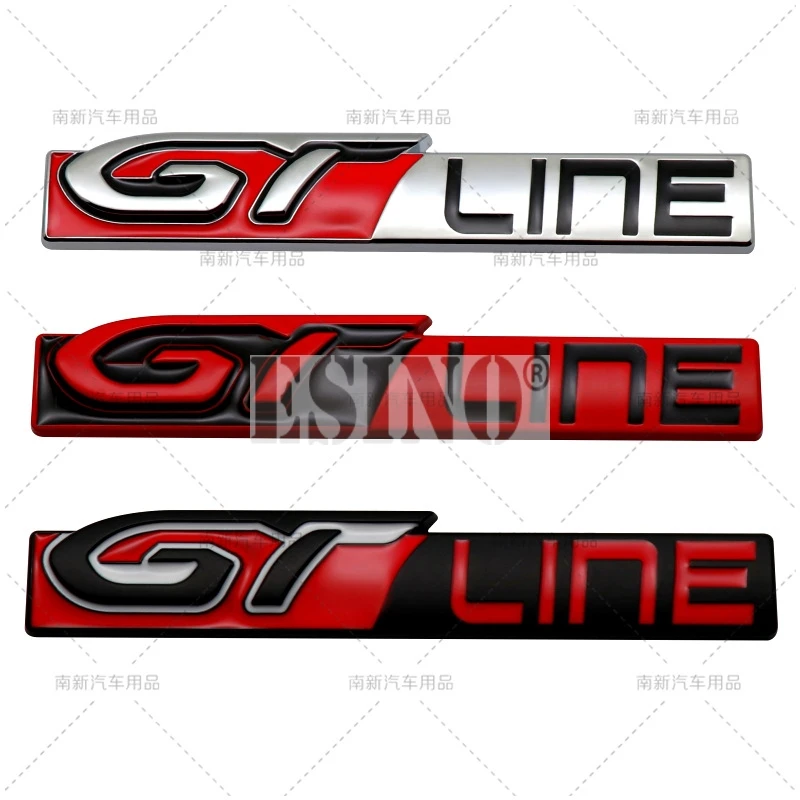 Auto GT Linie 3D Metall Chrom Zinklegierung Emblem Auto Abzeichen – Bild 3