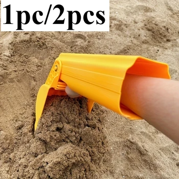 Pro Sand- und Schneeschaufel - lebendiges orangefarbenes Strandgrabenwerkzeug für Kinder/Erwachsene (2 Stück)
