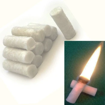 Outdoor Mini Tragbare Feuer Starter Camping Überleben Praktische Wasserdichte Requisiten Baumwolle (20 Stück)
