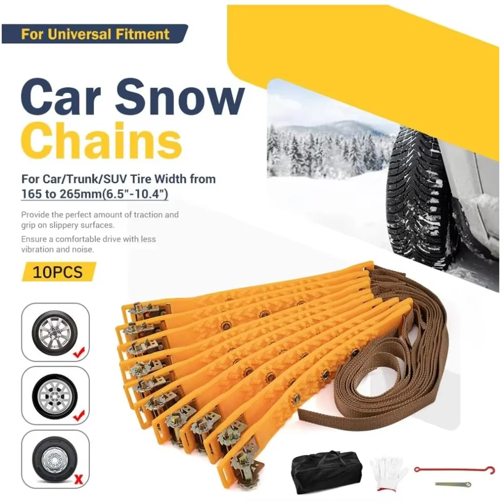 Universal-Schneeketten für Autos, TPU-Radsicherungsketten (10 Stück) – Bild 2
