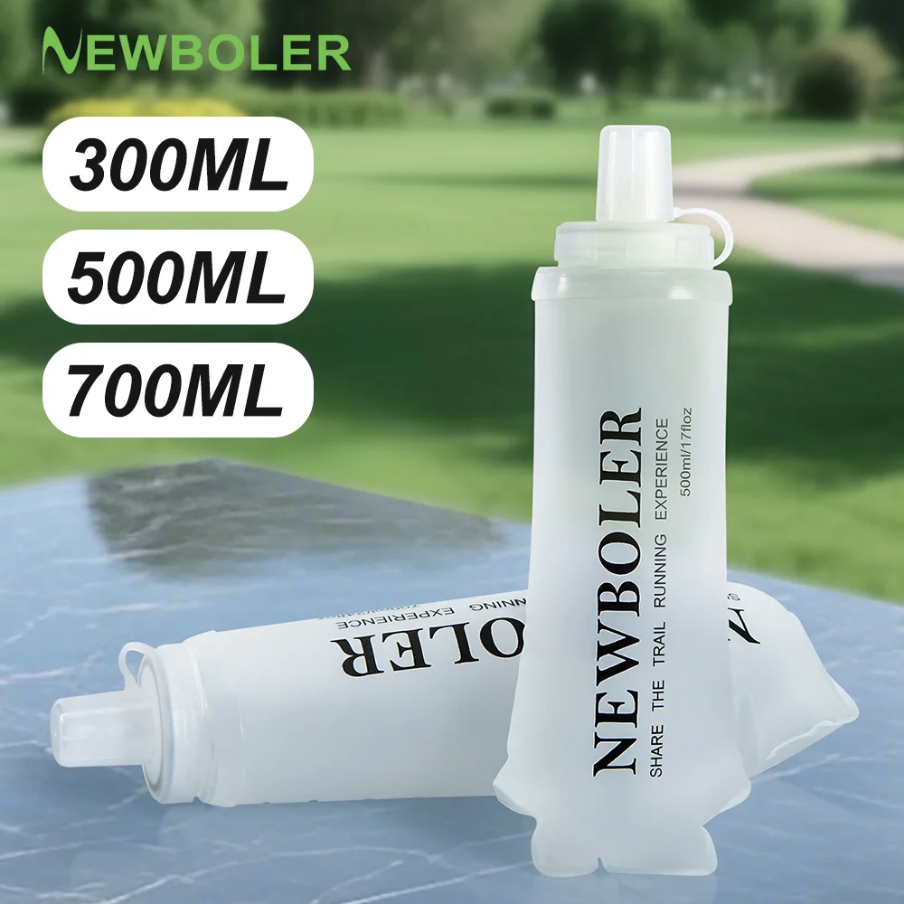 NEWBOLER Sport-Wasserflaschen BPA-frei, zusammenklappbare, weiche Trinkflasche für Laufen, Camping, Wandern