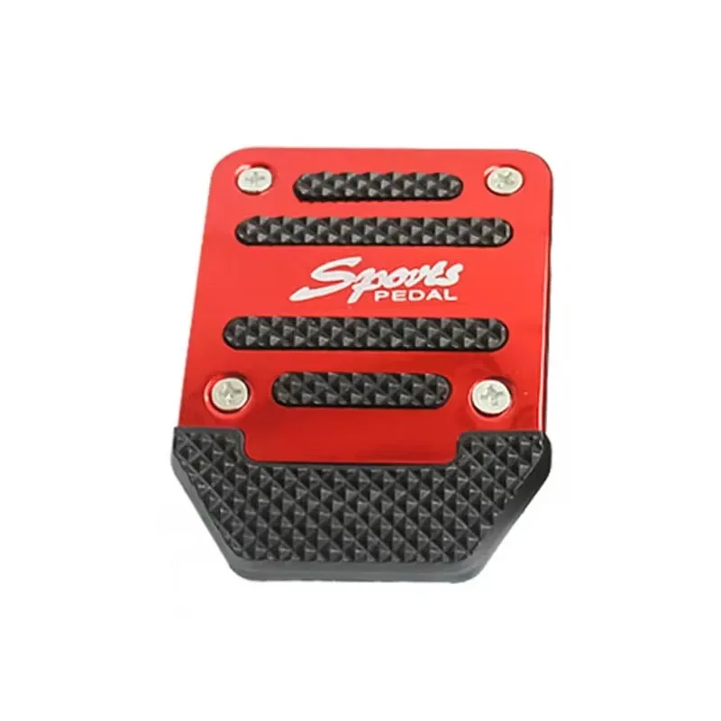 Universal-Set Rutschfeste Aluminium-Pedalabdeckungen für Manuelles Getriebe Rot/Blau/Silber (2 Stück)