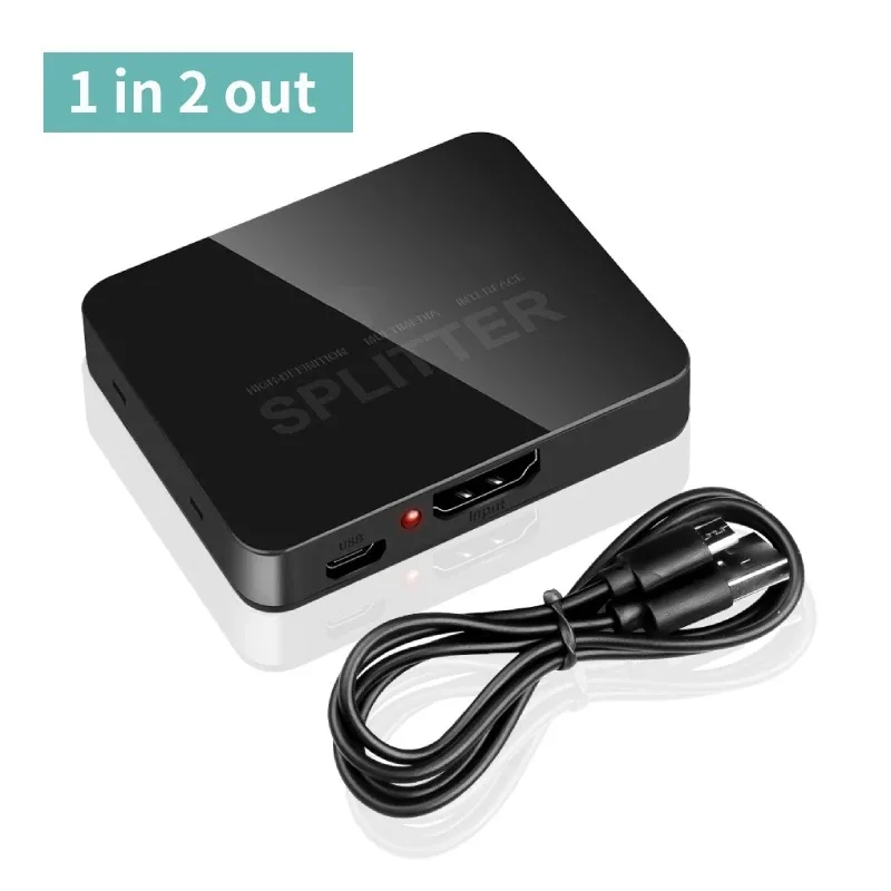 1 in 4 Out HDMI Splitter HD 4K Video Switcher HDMI-Kompatibel Kabel Adapter 1x4 Hub für PS4 Laptop Monitor TV