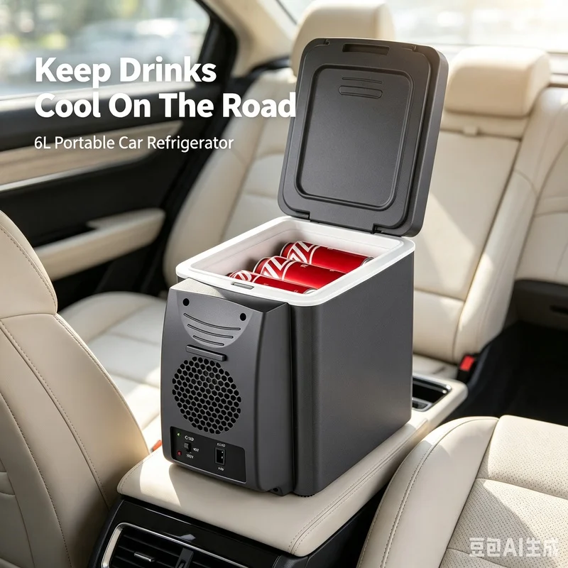 6L Auto-Kühlbox mit Wärmefunktion 12V 24V 220V Tragbarer Kühlschrank – Bild 5