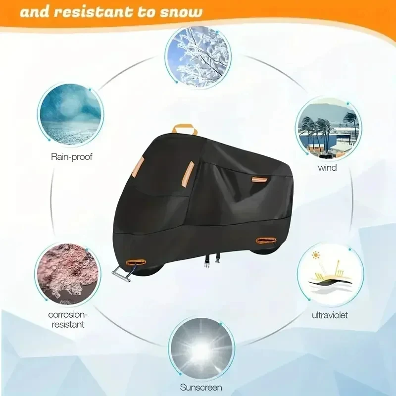 Motorradabdeckung Wasserdicht Ganzjährig Staubdicht UV-Schutz Outdoor – Bild 5