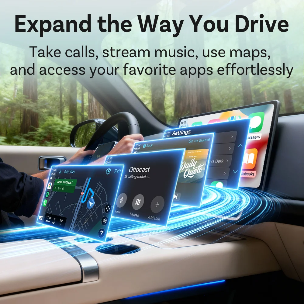 Ottocast Express Mini Dot Kabelloser Carplay-Adapter Android Auto – Bild 3