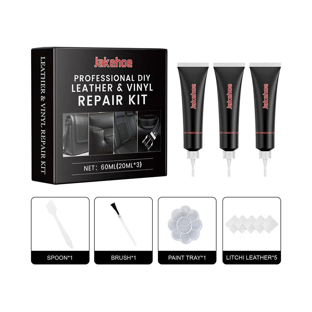 Leder-Reparaturset für Möbel, Sofa, Jacken, Autositze & Handtaschen, Vinyl-Reparaturset mit Einfachen