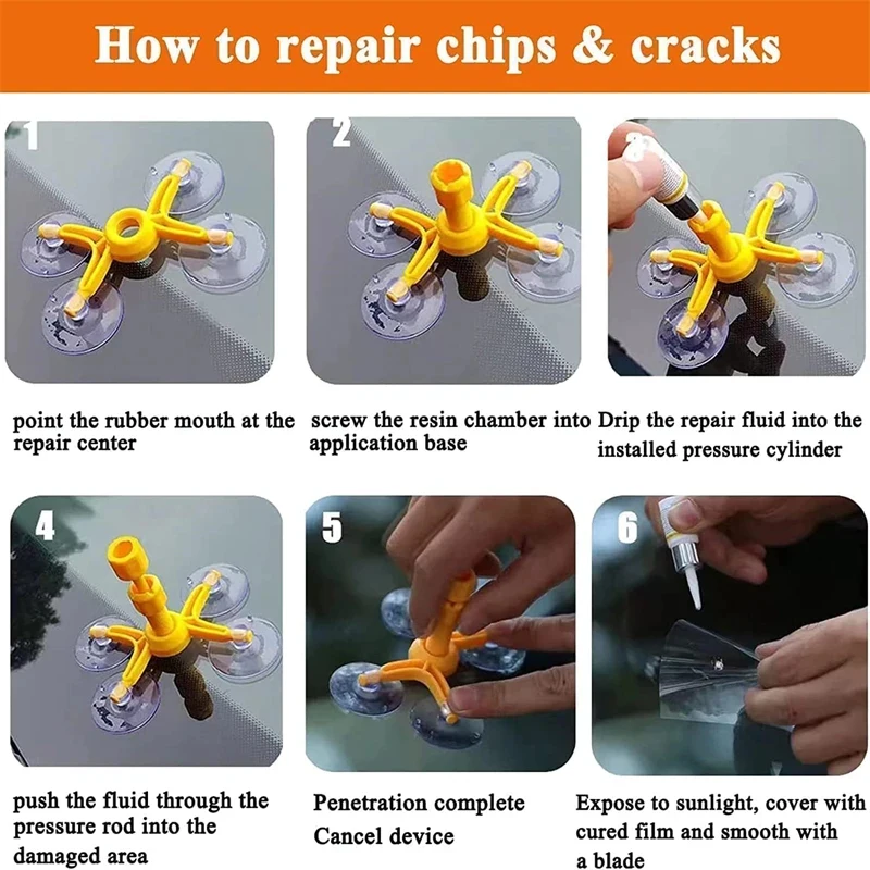 Windschutzscheiben-Reparaturset - DIY-Schnellreparaturlösung für Risse – Bild 4