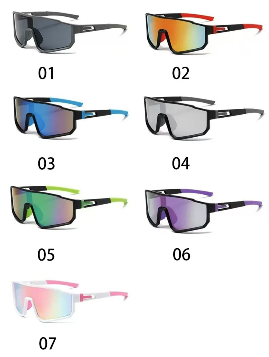 Übergroße Herren-Fahrradbrille für Herren, winddicht, bunte – Bild 6