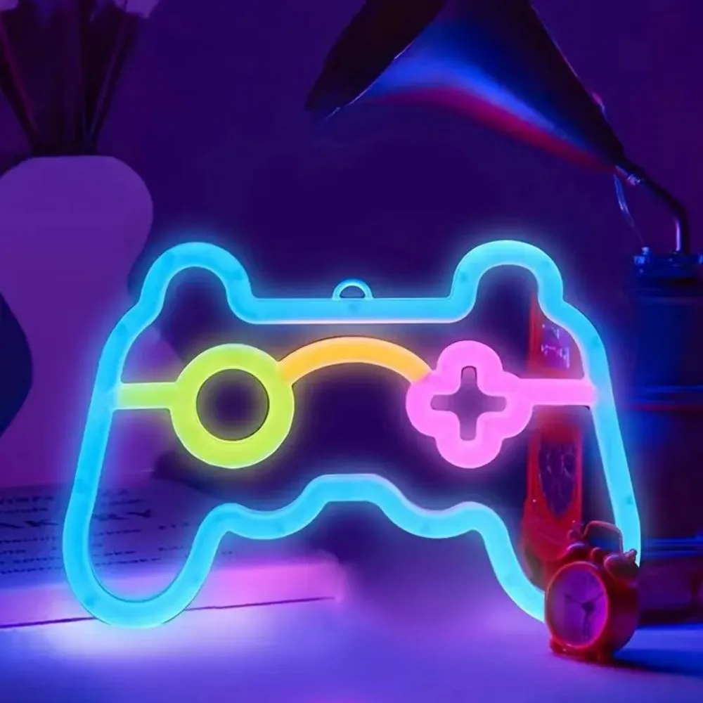 USB LED Spielekonsole Neonlicht, Gamecontroller Nachtlicht, geeignet für Spielezimmer, Partys
