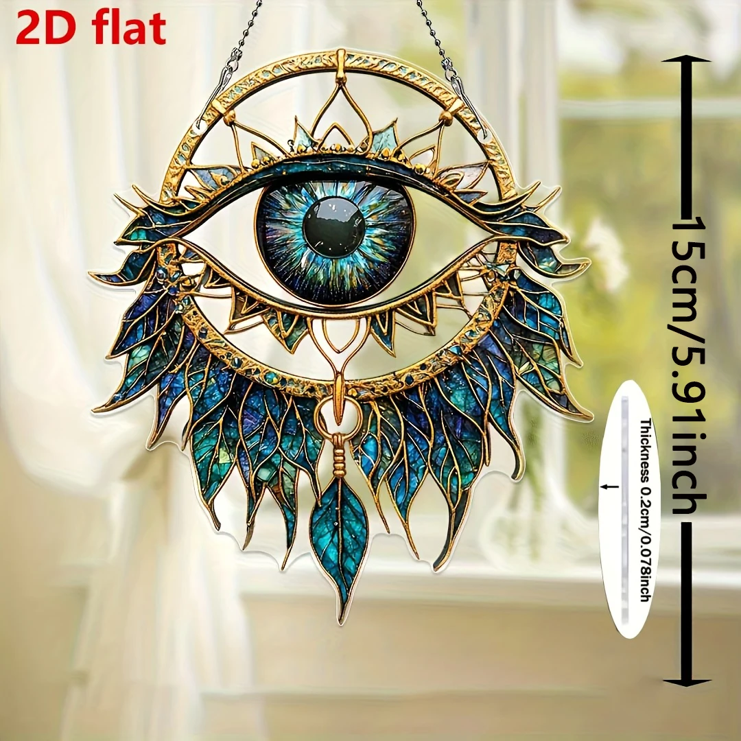 1PcEvil Eyes Hängende Dekoration Hängen Anhänger Windspiel Suncatcher – Bild 3