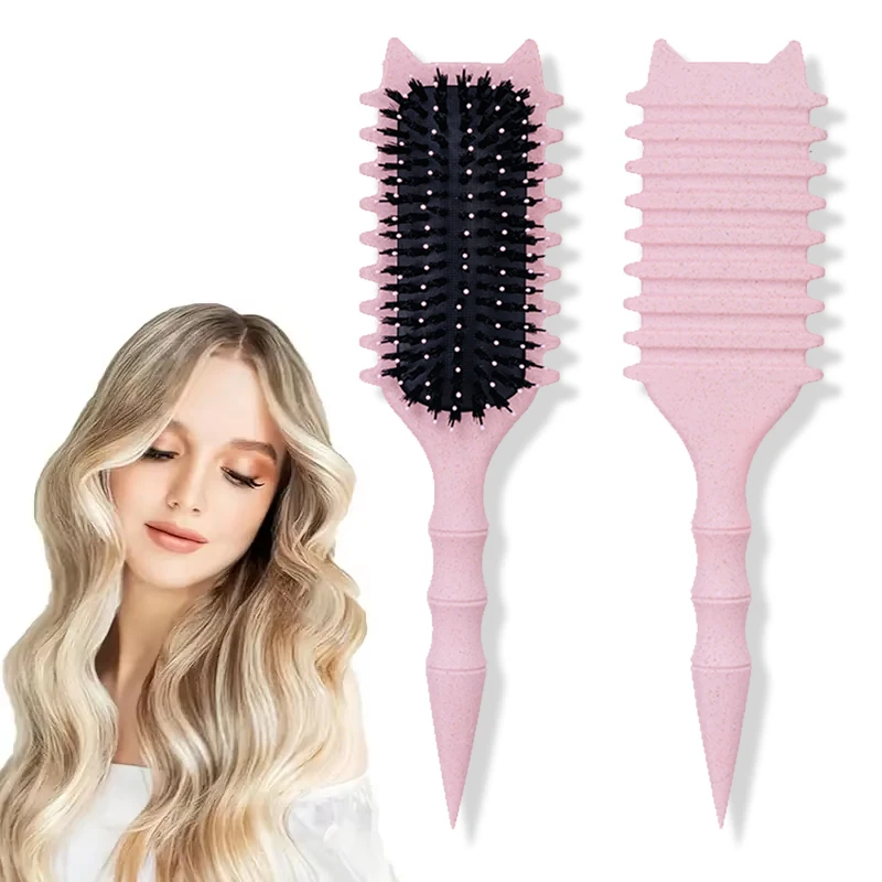 WANMEI Salon Styling Lockiges Haar Styling Pinsel Locken Haar Pinsel zum Kämmen und Formen Locken Reduzieren