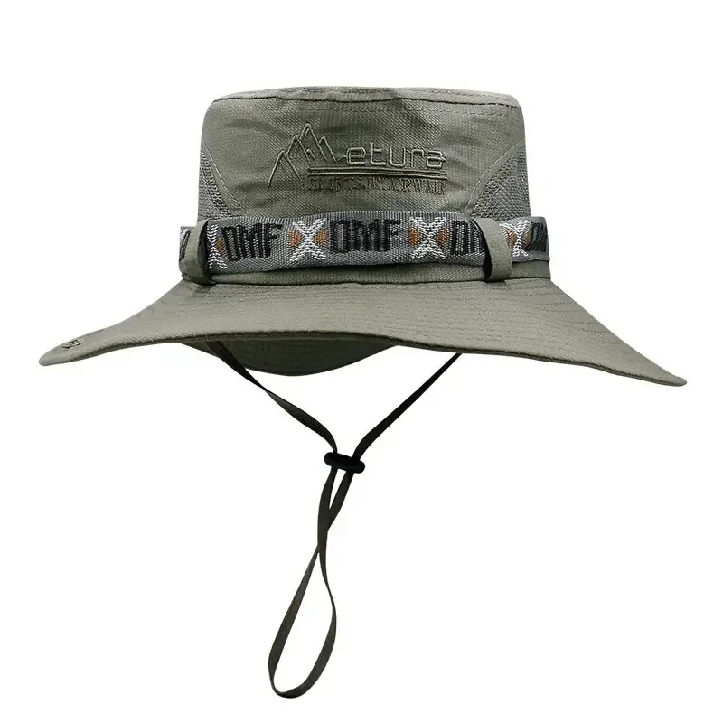 Bucket Hat Sommer Herren UV-Schutz Wandern Strand Sonnenschutz Kappe Bucket Hats Sommer Jagdhut Mesh