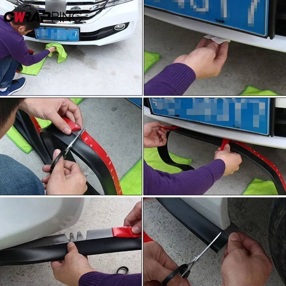 Universal Auto Front Stoßstangen Anti Kollision Streifen Carbon Faser – Bild 5
