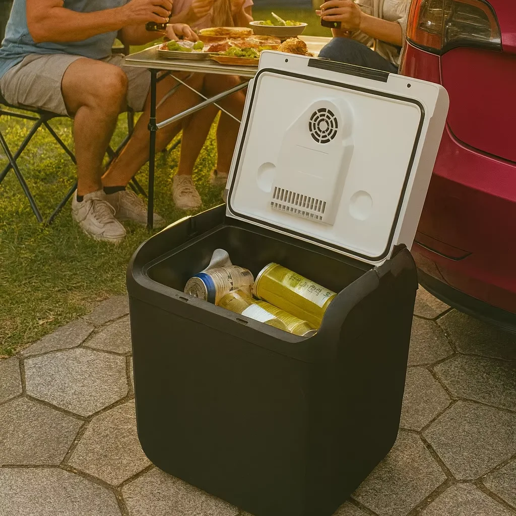 25L Elektrische Kühlbox für Wohnwagen, Wohnmobil, Mini-Kühlschrank, Outdoor-Kühlschrank, 12V 220V, tragbare
