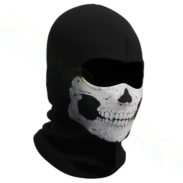 Motorrad Sturmhaube Vollgesichtsmaske Totenkopf Aufdruck Motorrad Vollgesichtsmaske Winddicht Skifahren Kopf