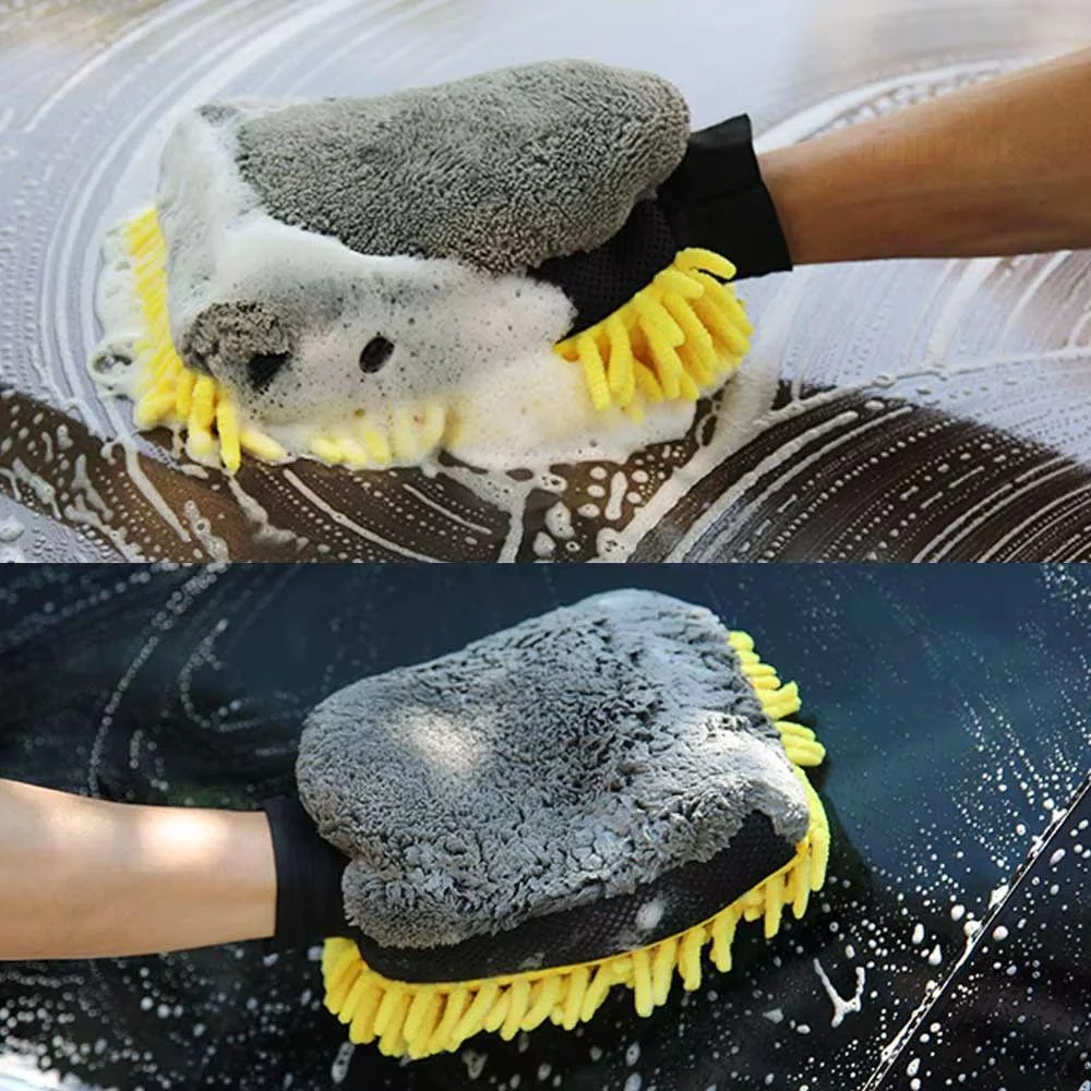 Autowaschhandschuh, Korallenhandschuh, weich, kratzfest, für Autowäsche, multifunktional, dick