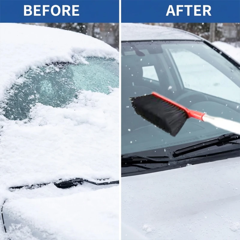 Auto-Schneebürste mit Eiskratzer, weicher Borstenkopf – Bild 5