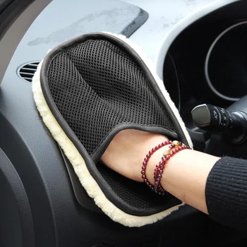 Auto Styling Wolle weiche Auto wasch handschuhe Reinigungs bürste Motorrad Waschmaschine Pflege produkte