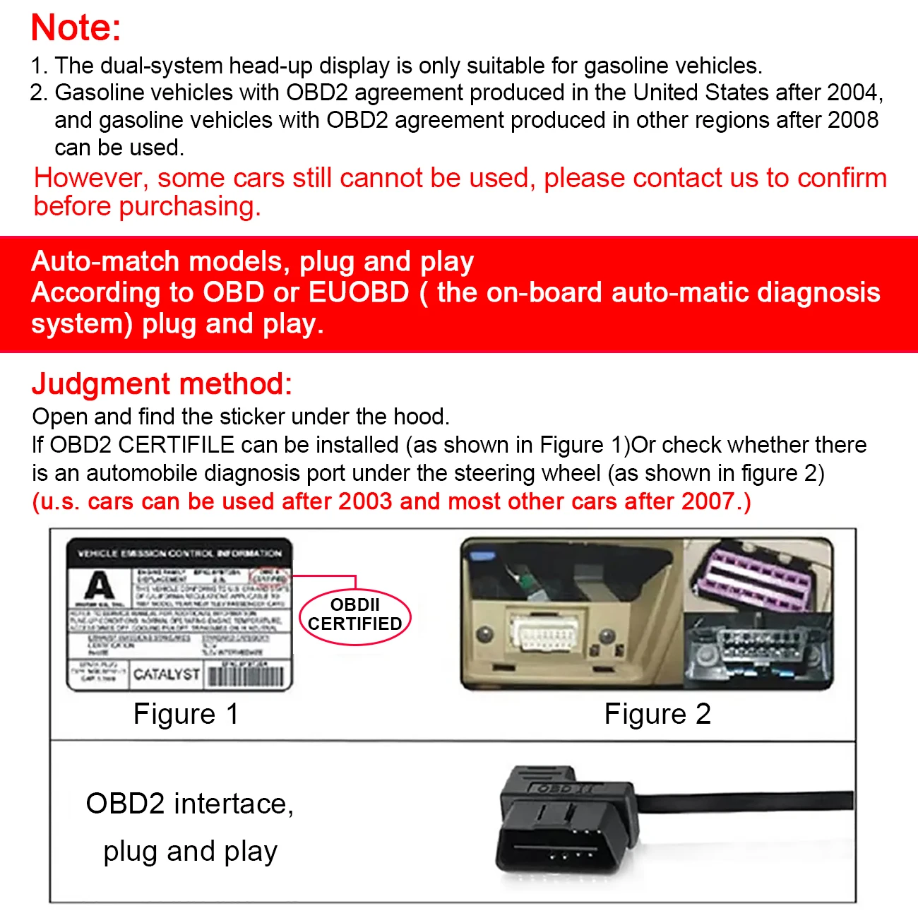 HUD OBD2 + GPS Bordcomputer Head-up-Display Auto Drehzahlmesser Turbo – Bild 2