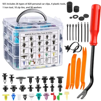 Auto Clips Kit Stoßstange Nieten Befestigungen Auto Push-Typ Pin Retainer Trim Kit Stoßstange tür (925 Stück)