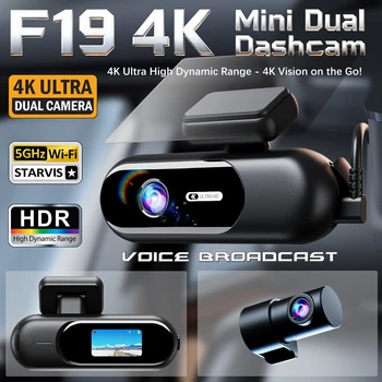 Dashcam für Autos 4K UHD Aufnahme Vorder- und Rückkamera HDR Nachtsicht-Rekorder Eingebautes WLAN 24H