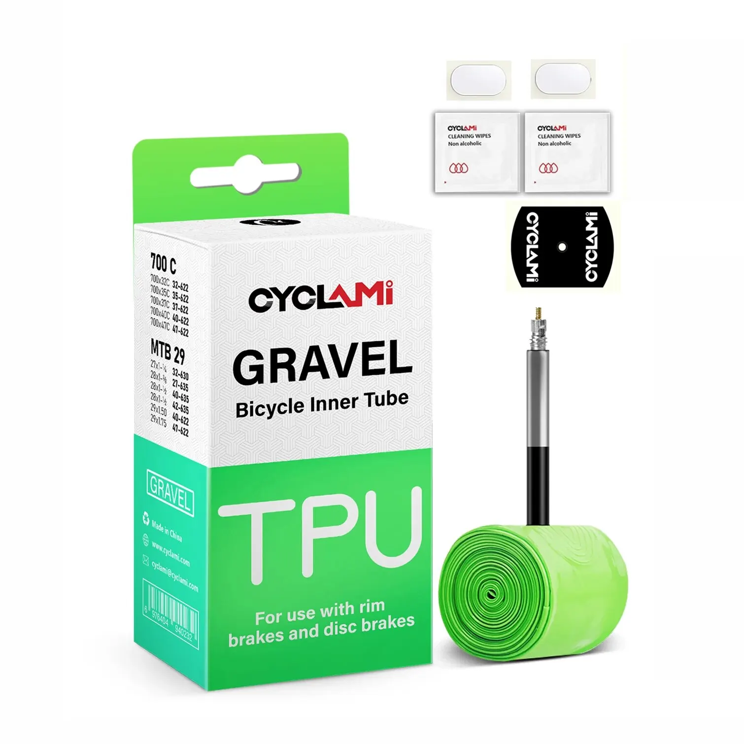 CYCLAMI Ultraleicht Rennrad MTB 29 Fahrrad TPU Innenrohr Reifen Französisch Ventil FV 45mm Für Gravel 700C 32C