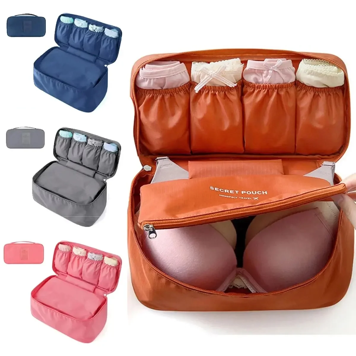 Tragbare Reise-Aufbewahrungstasche, multifunktionale BH-Unterwäsche-Organizer, Taschen, Kulturbeutel