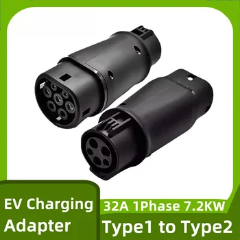 EV-Ladegerät-Adapter für Typ1 auf Typ2 Elektroauto-Adapter EVES-Konverter Sae J1772 auf IEC62196-2 Aufladen
