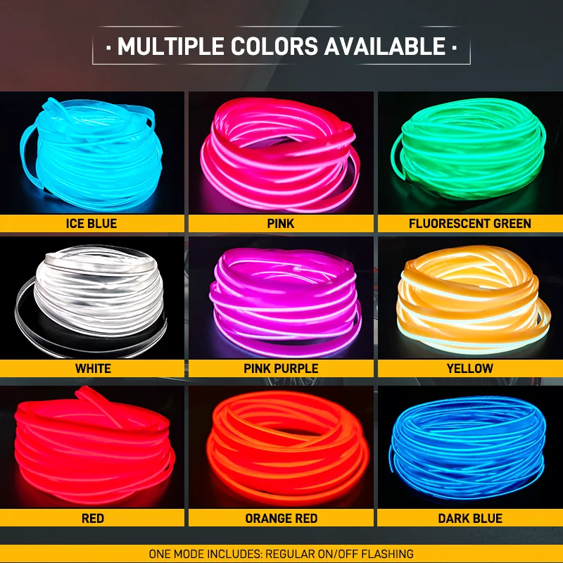 1M/3M/5M Auto Innen Led Dekorative Lampe EL Verdrahtung Neon Streifen – Bild 5