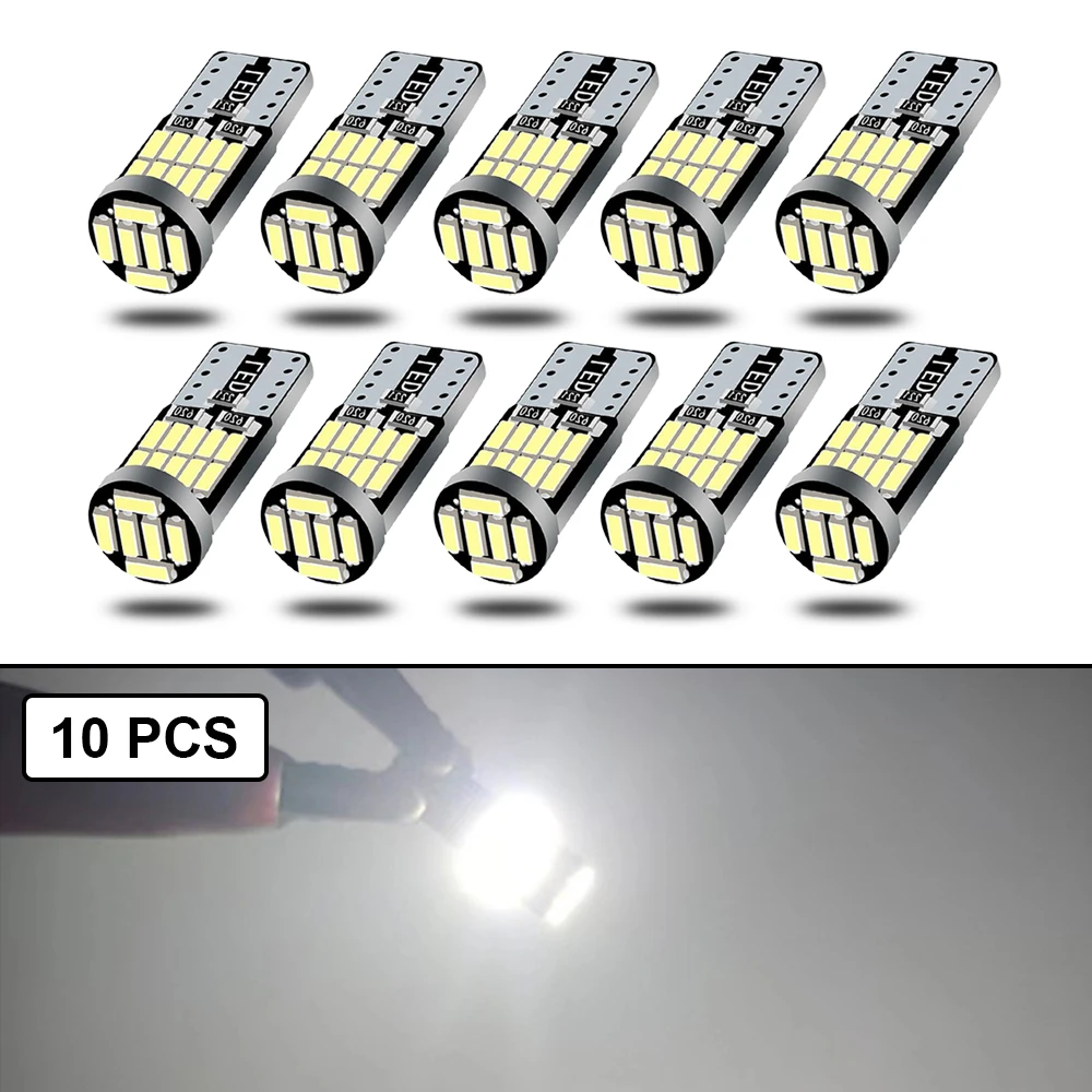 CANBUS Kein Fehler T10 W5W Led-lampe Für Auto Innen Dome Tür Karte Stamm Kennzeichen lichter 12V 26SMD 400LM
