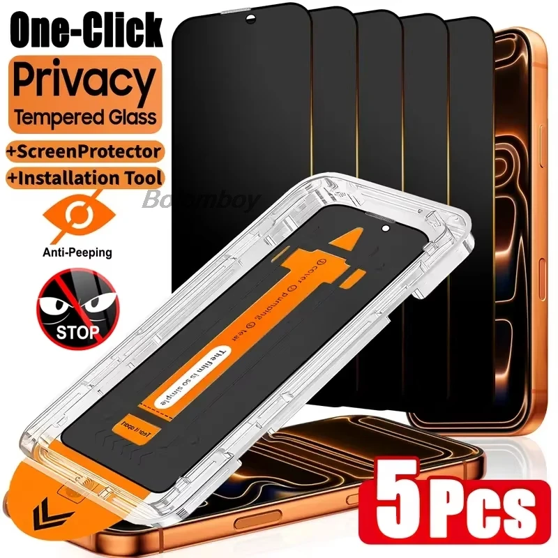 Oleophobe Displayschutzfolien mit Sichtschutz für iPhone 17 Pro Max, iPhone 18 Pro, Air 16, 15, 14, 13, 12