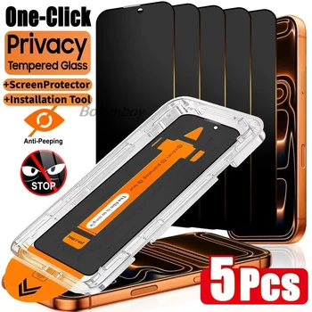 Oleophobe Displayschutzfolien mit Sichtschutz für iPhone 17 Pro Max, iPhone 18 Pro, Air 16, 15, 14, 13, 12
