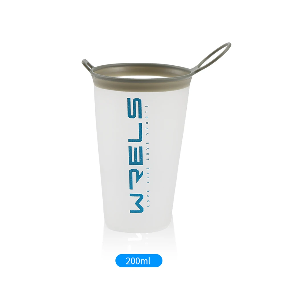 200 ml faltbarer Sport-Wasserbecher für Marathon, Langlauf, faltbar, weicher Wasserbecher, klein und leicht