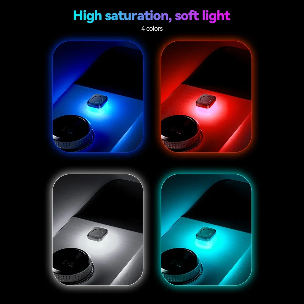 Universal USB Auto Innen Umgebungs Atmosphäre Licht LED Signal Lichter – Bild 2