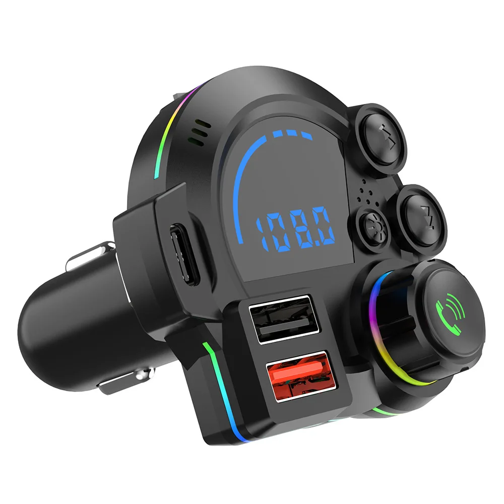 Bluetooth 5.3 FM-Transmitter Freisprecheinrichtung Auto AUX Radio – Bild 5