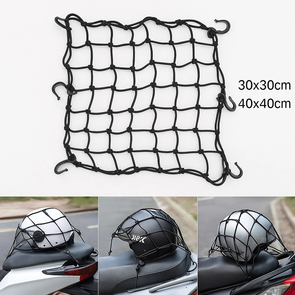 Motorrad Gepäck Net Fahrrad 6 Haken Halten unten Kraftstoff Tank Gepäck Mesh Web Bungee Schwarz Motorrad