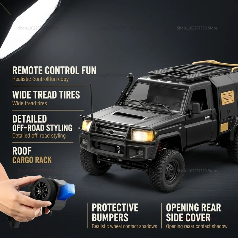 1:12 MN Modell MN82S RC Offroad-Truck 2.4G RTR-Version 4WD All-Terrain – Bild 3