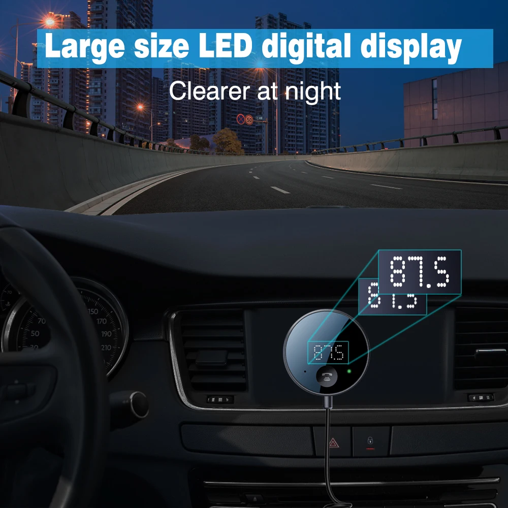 FM-Transmitter Auto Bluetooth-Empfänger 5.0 AUX Audio Wireless Adapter – Bild 5