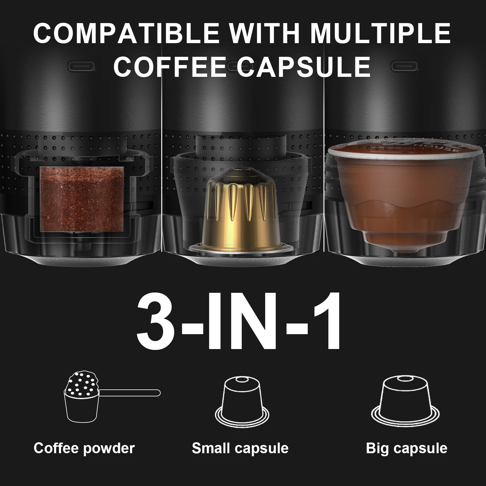 Drahtlose elektrische tragbare Espressomaschine für Auto und Zuhause – Bild 6