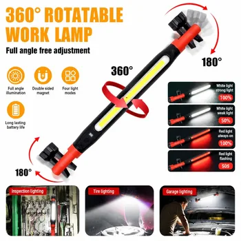 Wiederaufladbare LED-Mechaniker-Arbeitsleuchte 1200LM Magnetisch 360 Grad Schwenkbare Taschenlampe