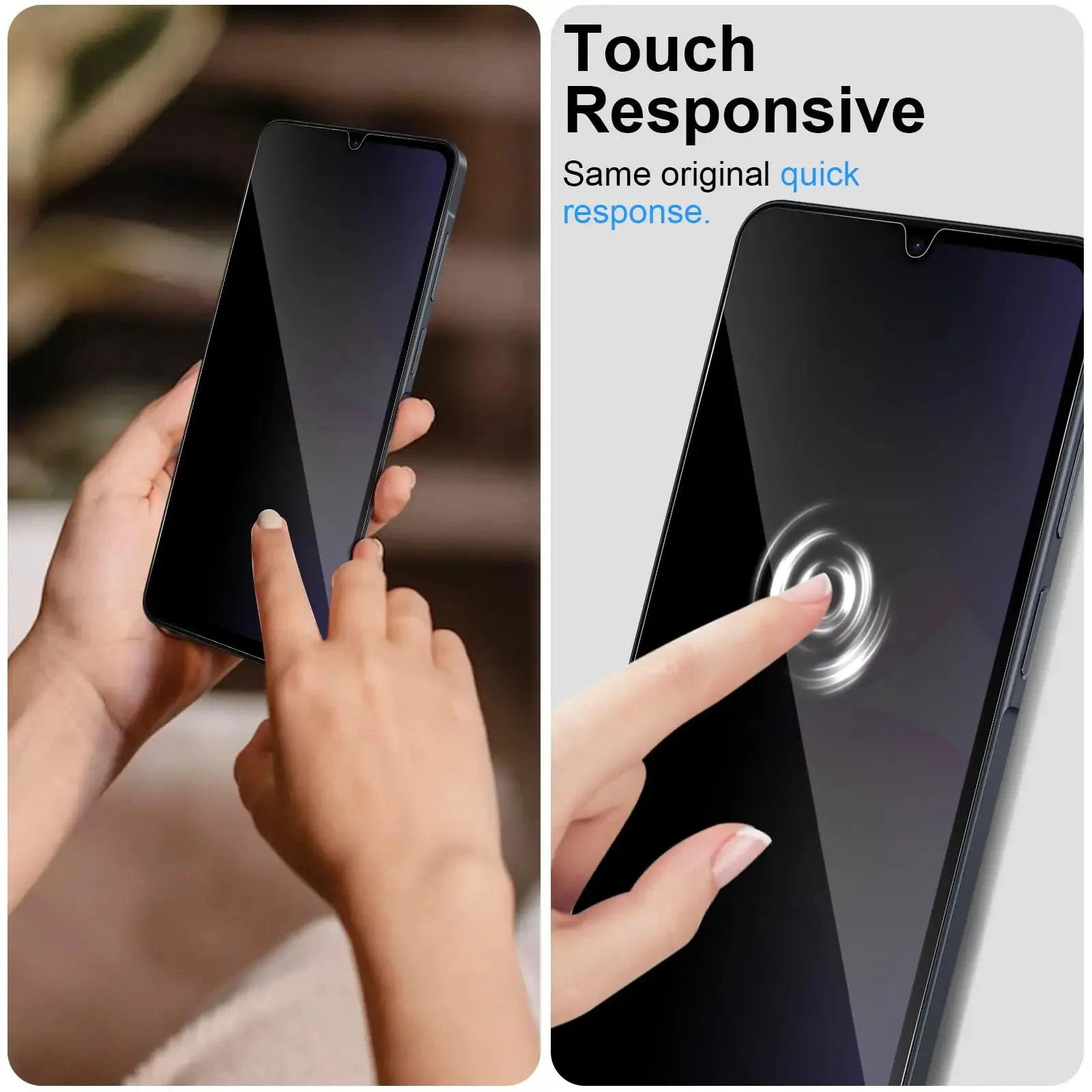 Datenschutz-Schutzglas Displayschutzfolie für Samsung Galaxy (2 Stück) – Bild 4