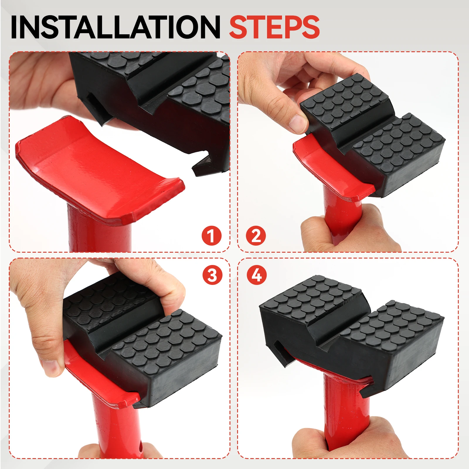 Auto Schlitz Lift Jack Ständer Gummi Pad Sattel Adapter für All-in-One – Bild 6