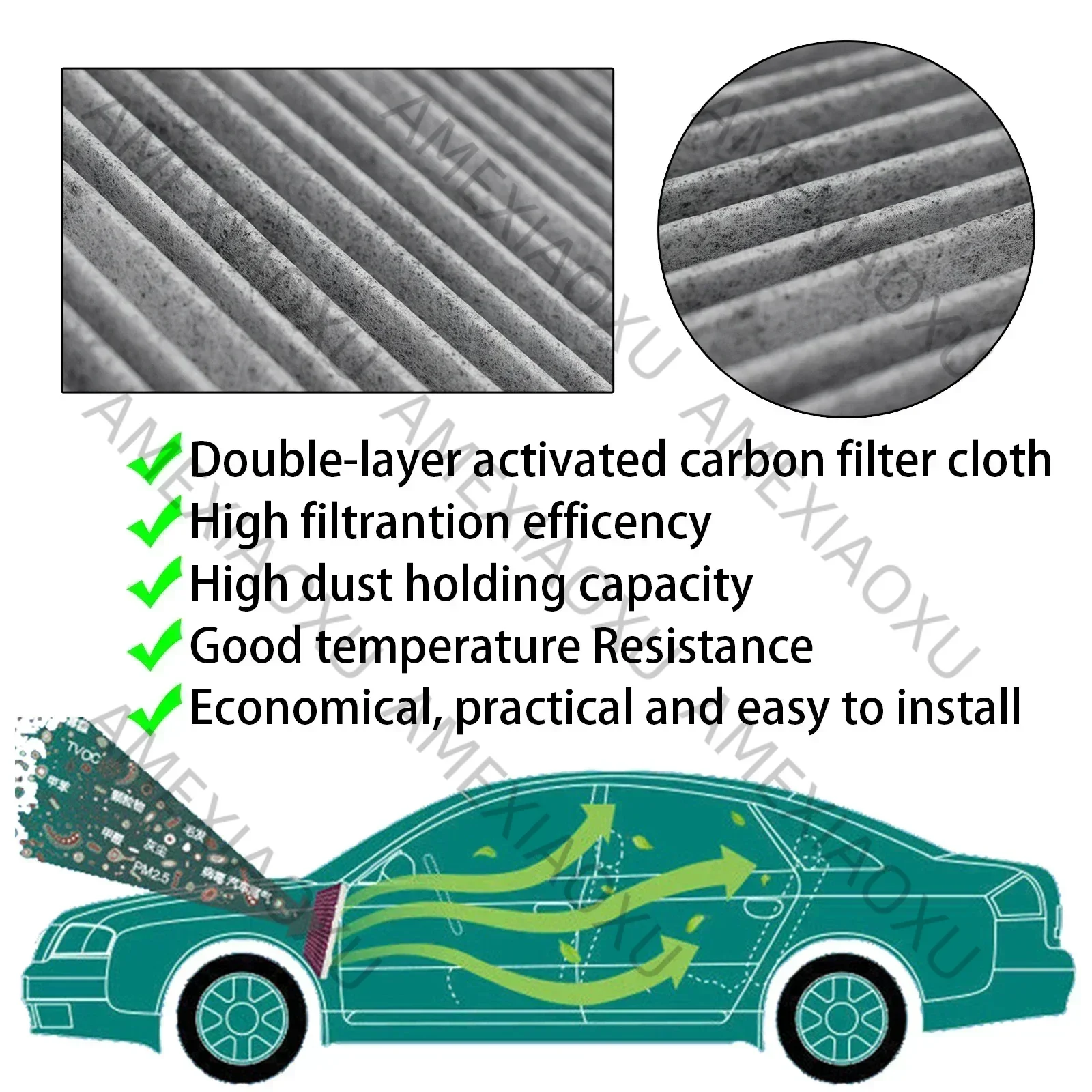 97133-F2100 97133-F2200 Auto Pollen Kabine Luftfilter Für Hyundai – Bild 4